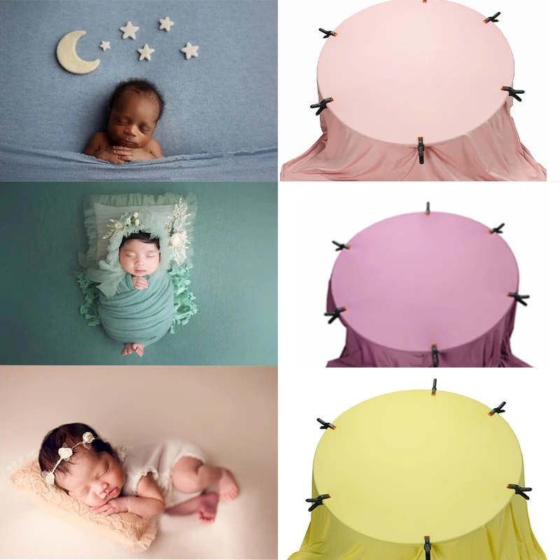 150X170 CM Newborn Photography Props Backdrop Soft Fabrics Shoot Studio Accessories Baby Posing Frame Blankets Multiple Colors