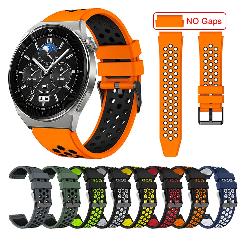 Official Silicone Band For Huawei Watch Gt 3 Pro 46mm Sport Rubber Original Watchband For Huawei Gt2 Pro Wristband Bracelet 22mm