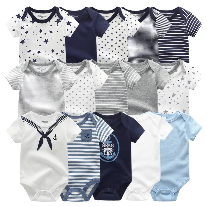 Fetchmous Unisex 5PCS Baby Girl Clothes Cotton Bodysuits Newborn Baby Boy Clothes Cartoon Print Girls Baby Clothing Ropa Bebe