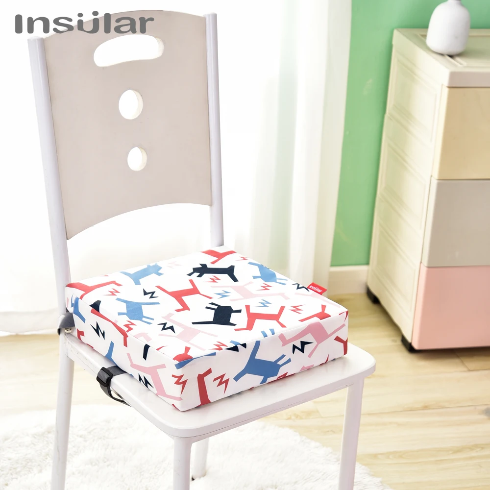 Children Increased Chair Pad Adjustable Baby Furniture Booster Seat Portable Kids Dining Heighten Cushion Pram Chair Removable