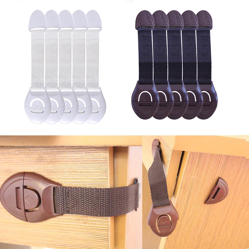 5PCs Door Lock Baby Safety Home Baby Protection Refrigerator Drawer Lock For Kids Safety Security Protector Baby Care