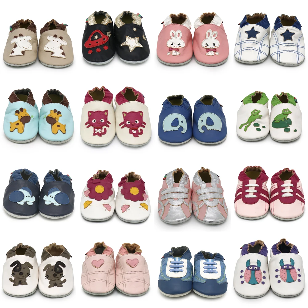 Carozoo Girl Boy Shoes Soft Sheepskin Leather Shoes Skid-Proof Soft Soled Shoes Newborn Baby First Walkers Shoe Fit 0-24 Monther