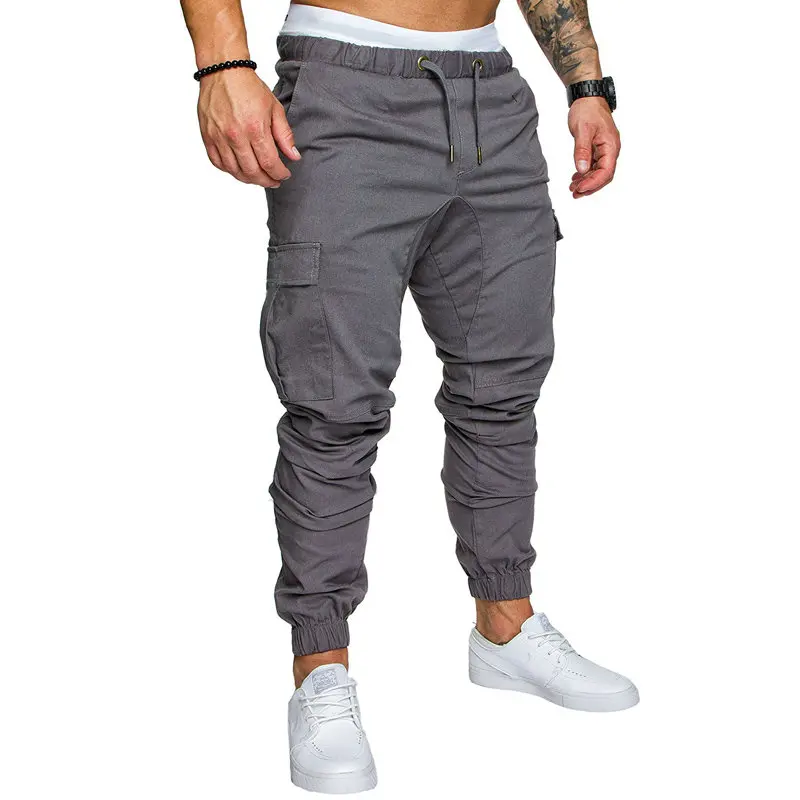 Autumn Men Pants Hip Hop Harem Joggers Pants 2023 New Male Trousers Mens Joggers Solid Multi-pocket Pants Sweatpants M-5XL