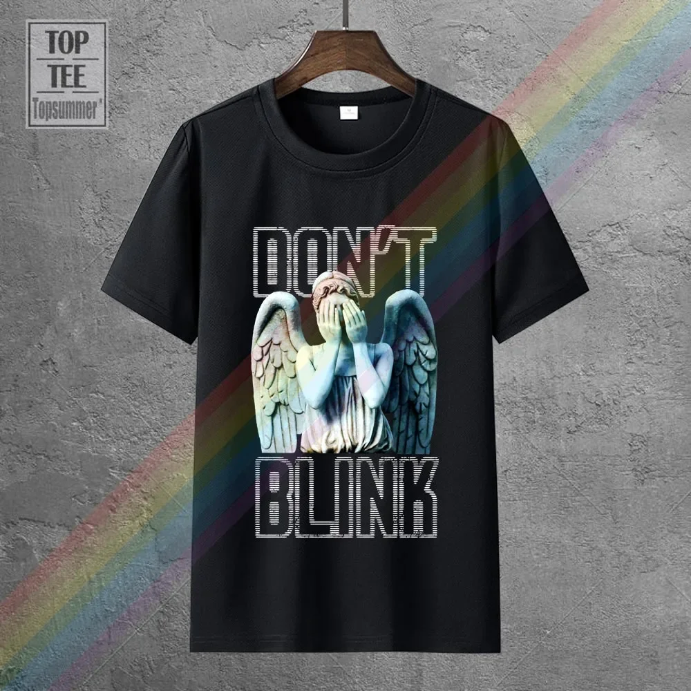 Don'T Blink Weeping Angel Covering Face Tee Shirt Gothic Emo T-Shirt Punk Hippie Summer Top Designer T-Shirts Goth Retro Tshirt