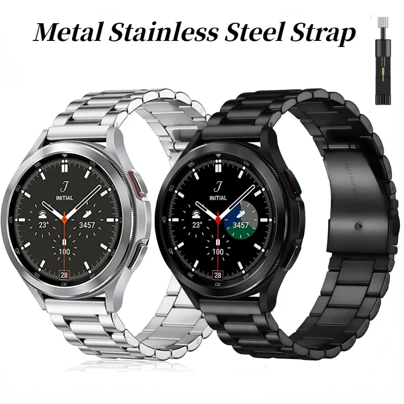 22mm 20mm Metal Strap for Samsung Galaxy Watch 7/6/5/4 Classic 47mm 43mm Huawei Watch 4/GT4-3 Pro Bracelet Wristband Amazfit GTR