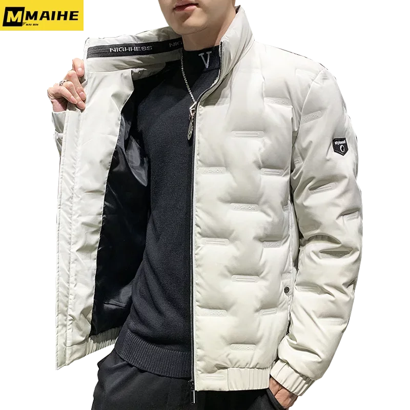 Plus Size M-8XL 2021 Autumn Winter Men's New 80% White Duck Down Jackets Slim Fit Top Warm Coats Outwear Windproof Parkas Coat