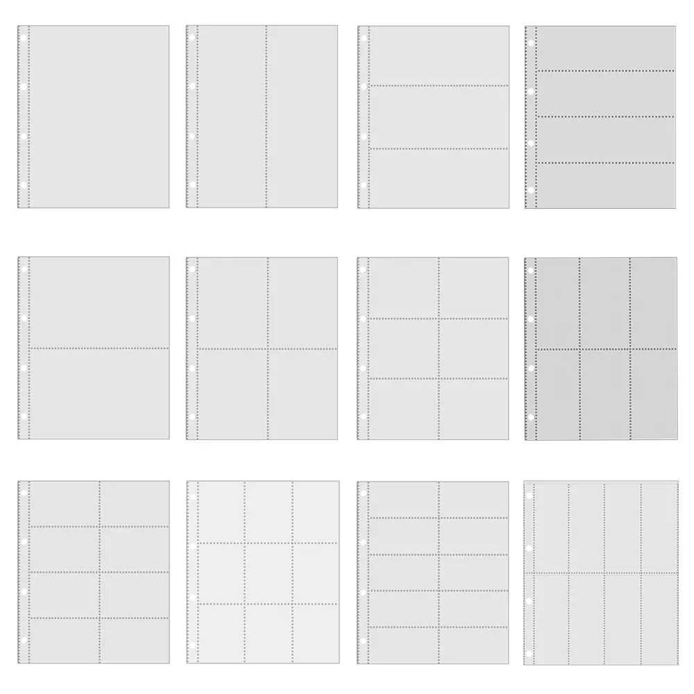 Main PLRBOK A4 Clear 10 Pcs Photo Album Refill Pages File Protector 4 Hole 6×4 10×15 4 Ring Binder Photocards Postcard Card Notebook image