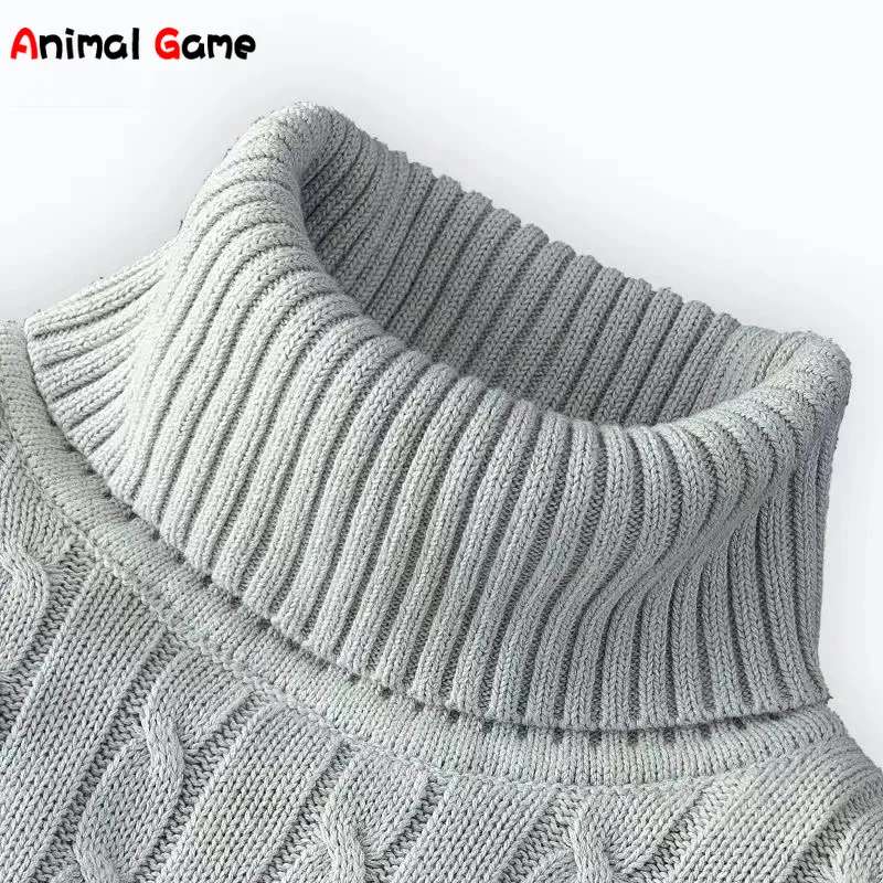 Autum Black Turtleneck Sweaters Men's Warm Sweater Pullover Women Pullovers Neck Man Turtlenecks Winter Cashmere Outdoor