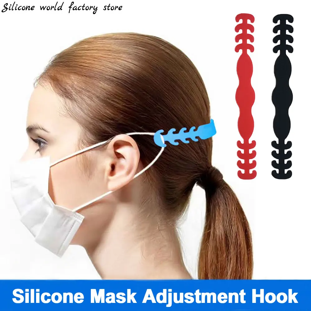 Silicone world Adjustable Anti-slip Silicone Mask hook Mask Ear Grips Saver ClipExtension Hook Masks Buckle Holder attache