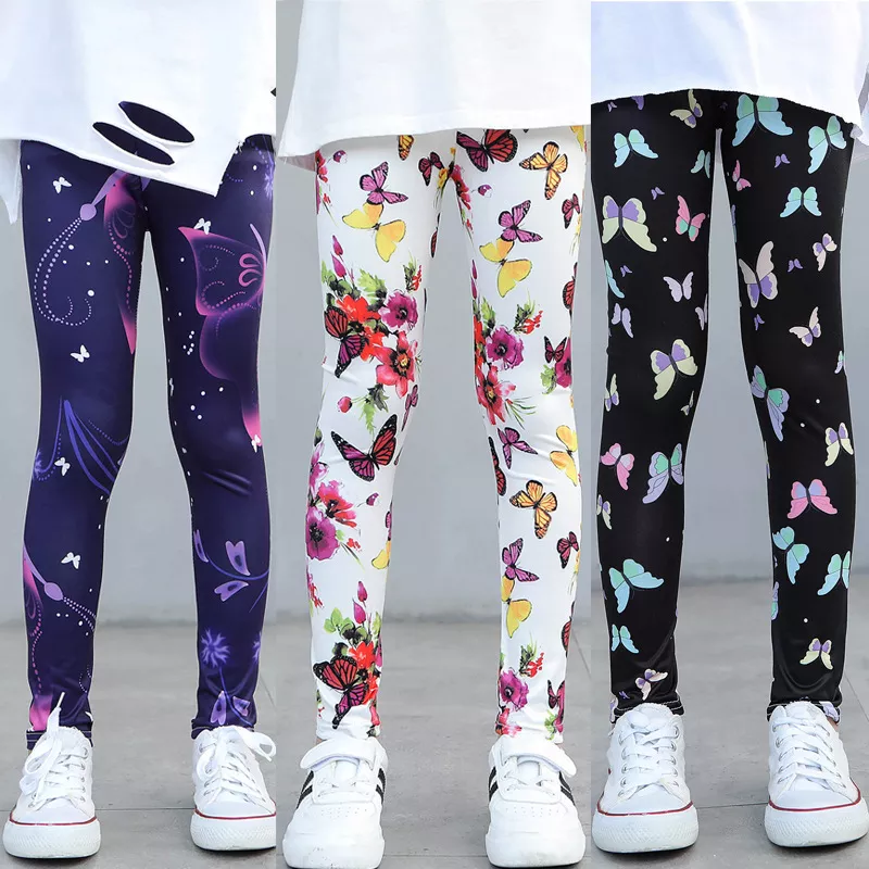 Main Girls' leggings Spring And Autumn Thin Children's Stretch Printed Pants Korean Children's Pants Summer Clothes image