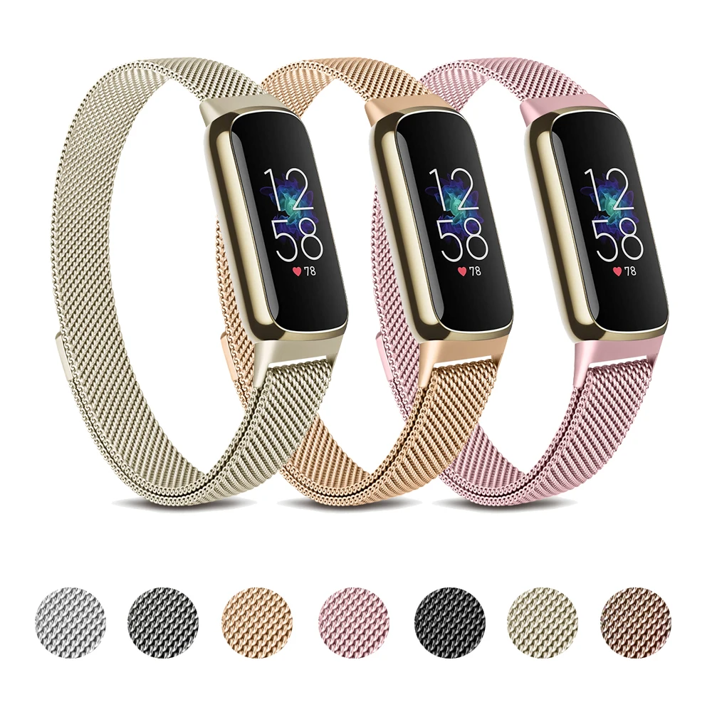 For Fitbit Luxe Band Sport Strap Metal Magnetic Smart Watchband Wristband Band For Fitbit Luxe Strap Bracelet Replacement