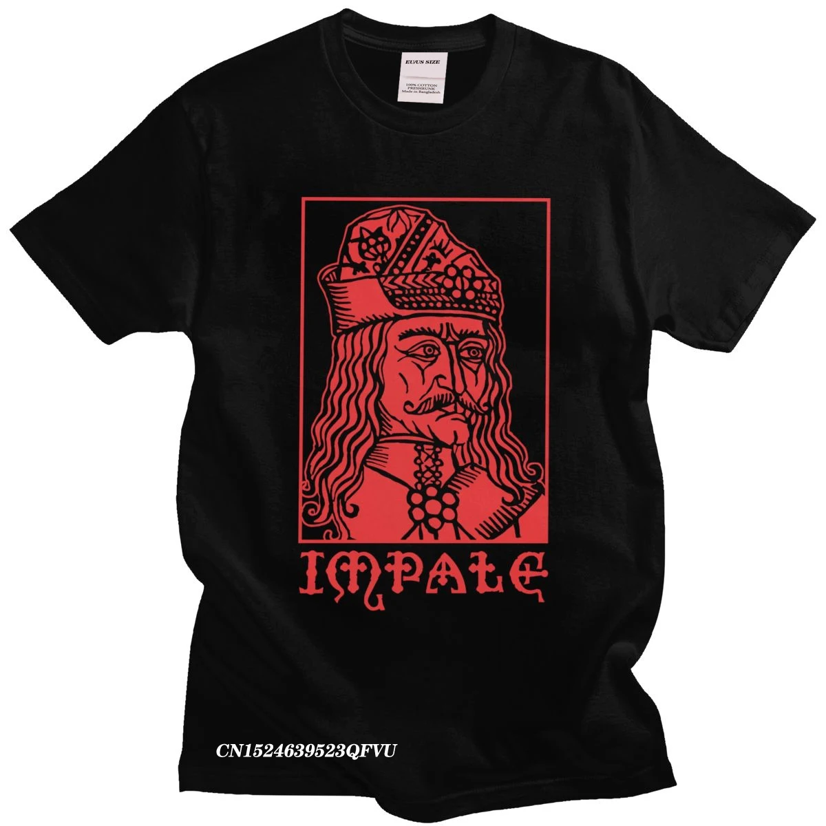 Vlad The Impaler Dracula T Shirts Men's Pure Cotton Novelty T-Shirts Tepes Gothic Vampire Horror Movie Tee Camisas Men Tops