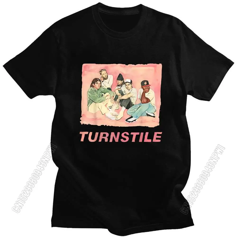 Turnstile American Hardcore Punk Band Harajuku Print Summer 100% Cotton Unisex Loose Casual Wild T-Shirt Hip-Hop Style Tops