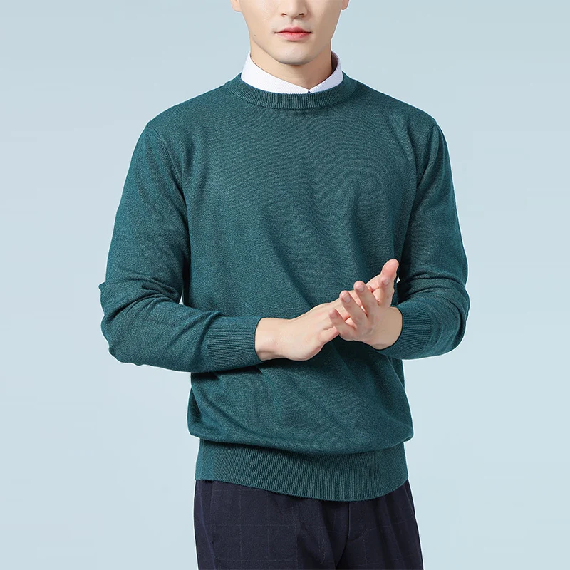 Men Cashmere Sweater Autumn Winter Soft Warm Jersey Jumper  Pullover O-Neck Knitted Sweaters