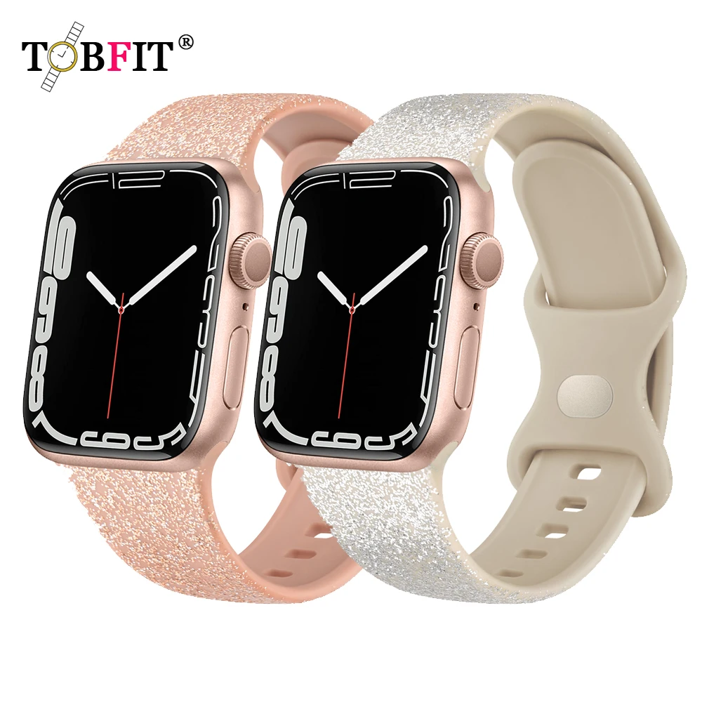 Bracelet Band For Apple Watch Strap 8 7 6 5 4 3 2 SE 42MM 38MM 44MM 40MM Silicone Strap For iWatch 41MM 45MM Smart Watch correa