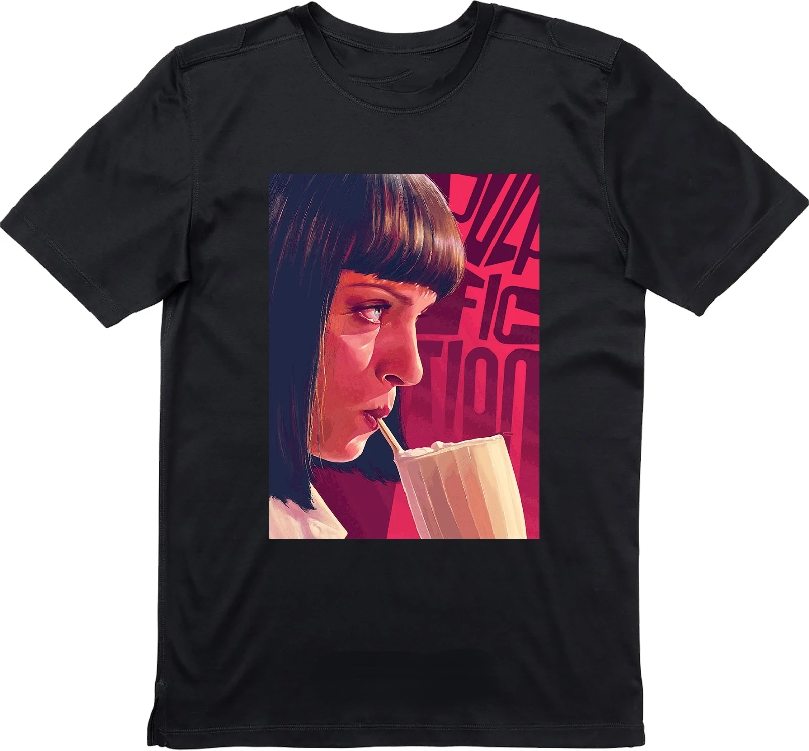 Funny Pulp Fiction TShirt Mia Wallace Quentin Tarantino Graphic Tshirts 90s Vintage Women Men Breathable Comfortable  Tee Shirts