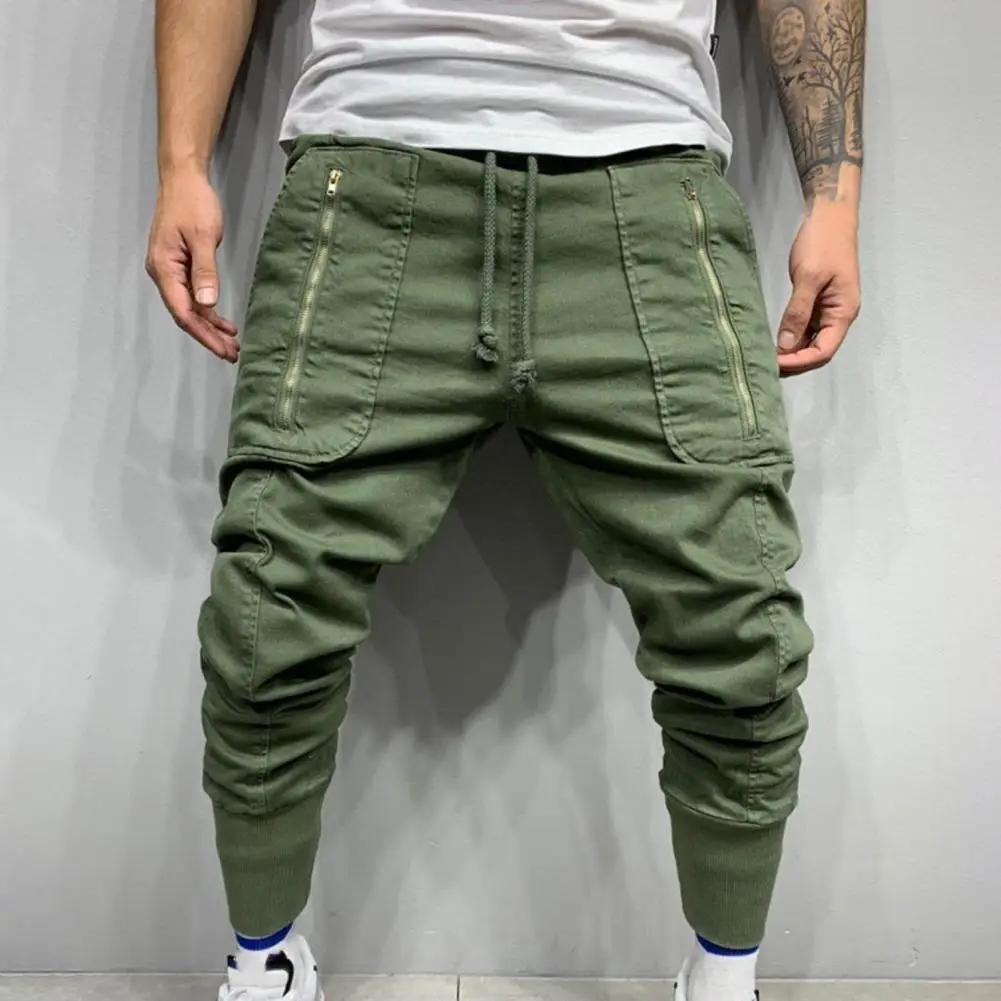 2022 New Cargo Pants Men Green Fashion Casual Pencil Trousers Multi-Pocket Zipper Hip Hop Style Men Harem Pants Joggers штаны