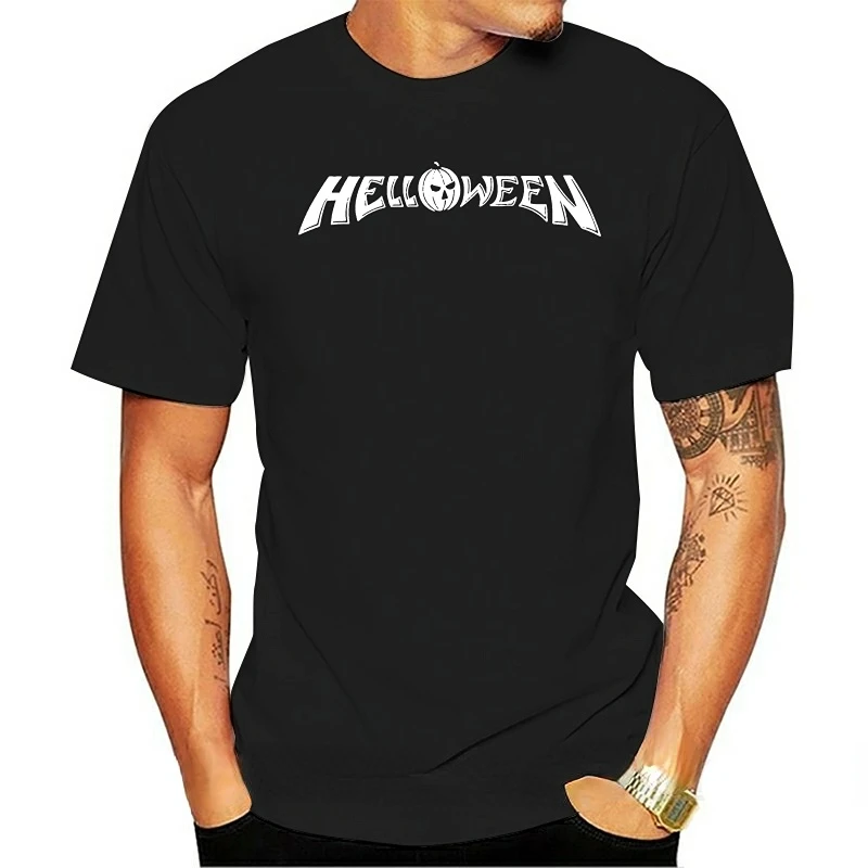 Cool Halloween Men T Shirt HELLOWEEN Group Music- Show Original Title Mens TShirt Summer Hipster Hip-hop Tee Ropa Hombre