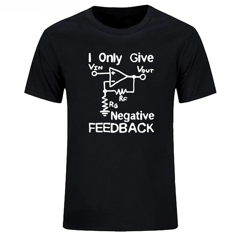 I Give Negative Feedback Computer Engineer T Shirt Novelty Funny Graphic Tshirts Men Casual Short-sleev Tees Roupas Masculinas