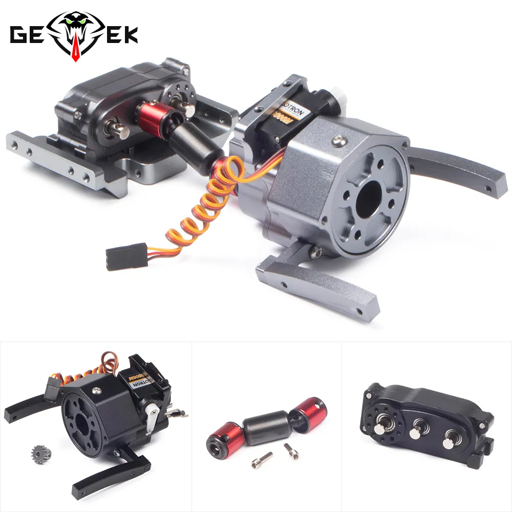 Main Front Motor 2 Speed Transmission Metal Planetary Gearbox Transfer Case for 1/10 RC Crawler Car Axial SCX10 & SCX10 II 90046 image