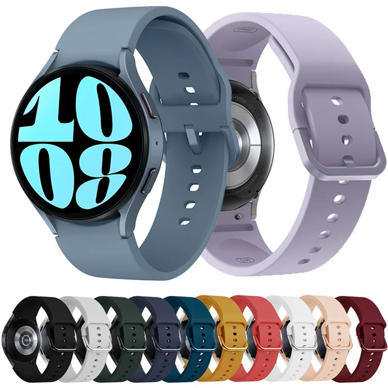 20mm watch Strap For Samsung Galaxy Watch 7/6/5/4 44mm 40mm band Silicone Bracelet Galaxy Watch 6 classic 5 pro 45mm 47mm 43mm