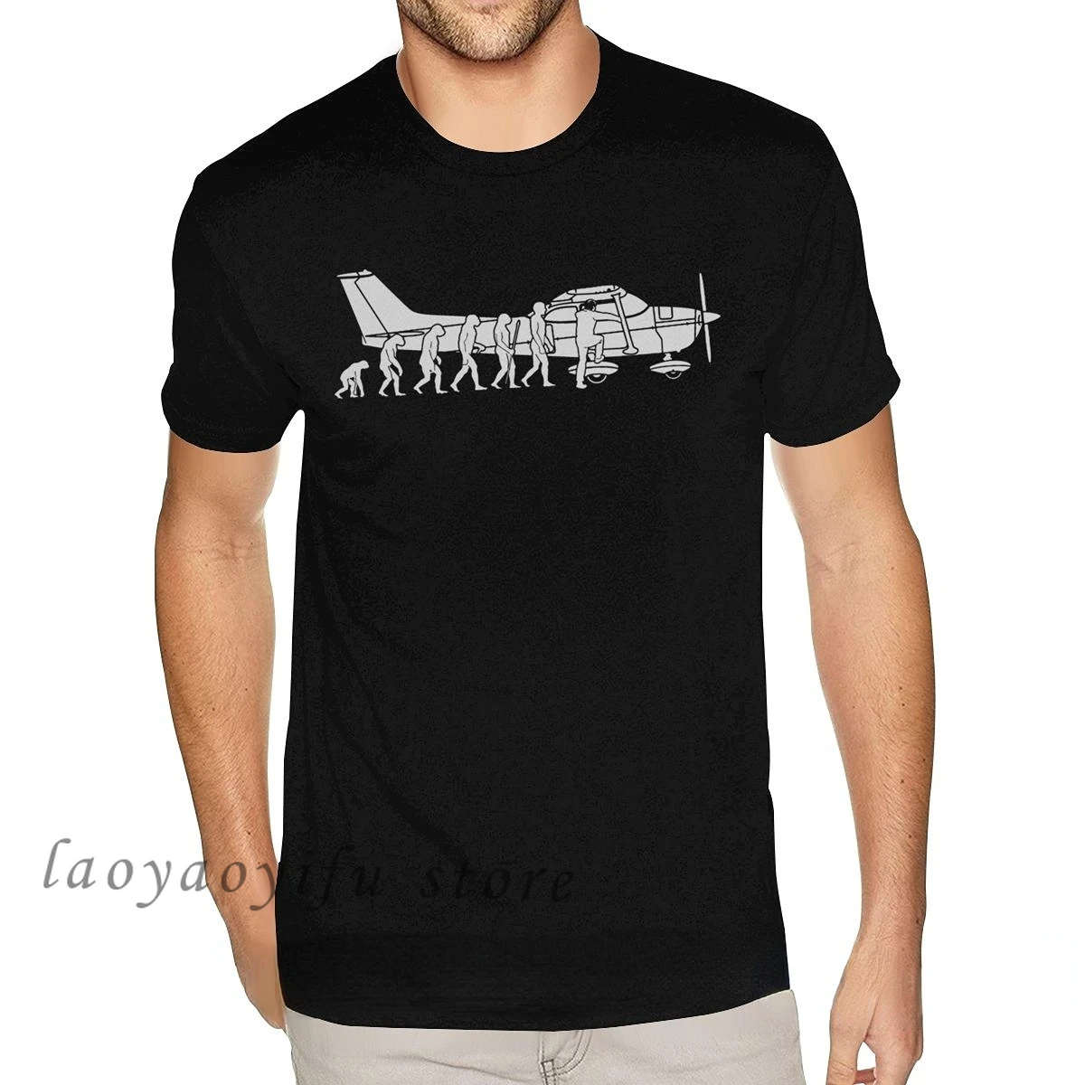 Men Clothing Funny Art Air Fly Airplane Aircraft Flug TShirt White Evolution Cessna Pilot Flugzeug Hombre Tee Ropa Hombre Custom