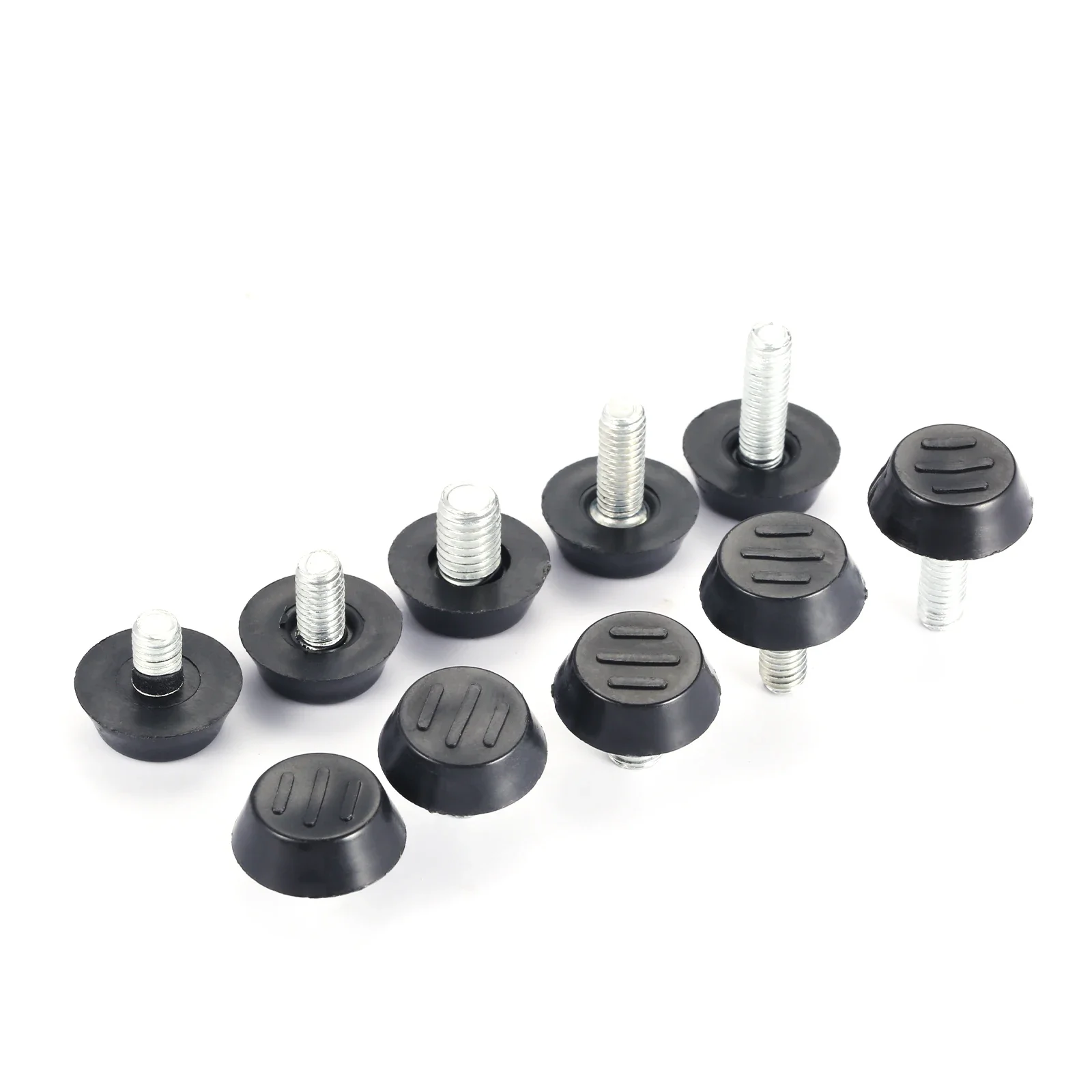 10 Pcs/lot Home Metal Adjustable M6 M8 Threaded Stem Furniture Table Desk Glide Leg Leveler Leveling Foot Adjuster Pad Screw On