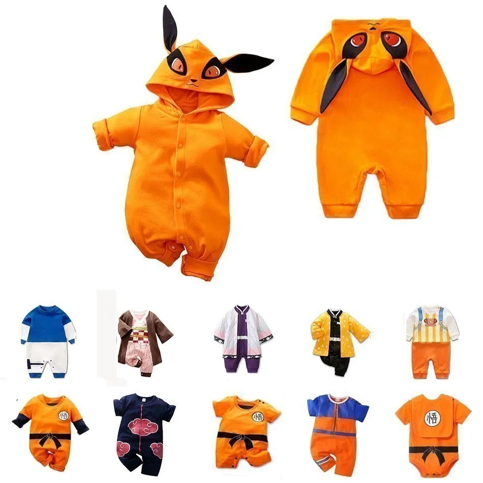 Toddler Anime Cosplay Dragon DBZ Costume Baby Boy Girl Romper Kid Demon Slayer Baby Clothes Newborn Onesie Jumpsuit 0-18 Months