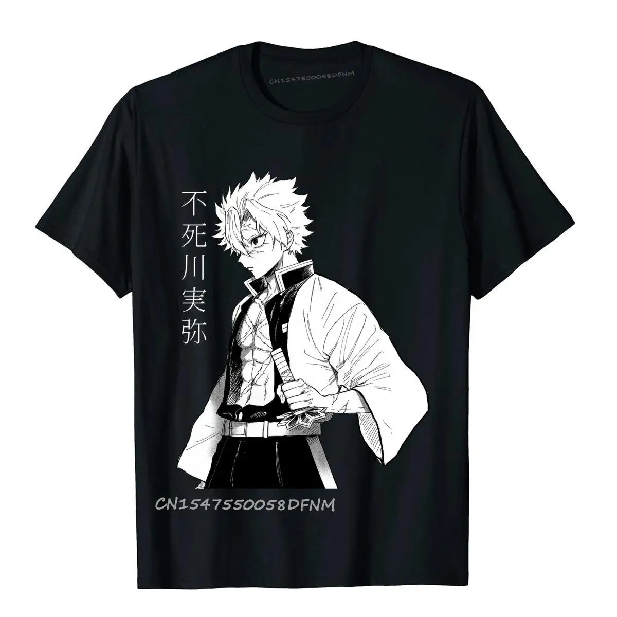 Classic Photo Sanemi Demon Anime Premium Cotton Boy Top T-Shirts Japan Style Tops T Shirt Funny Normal