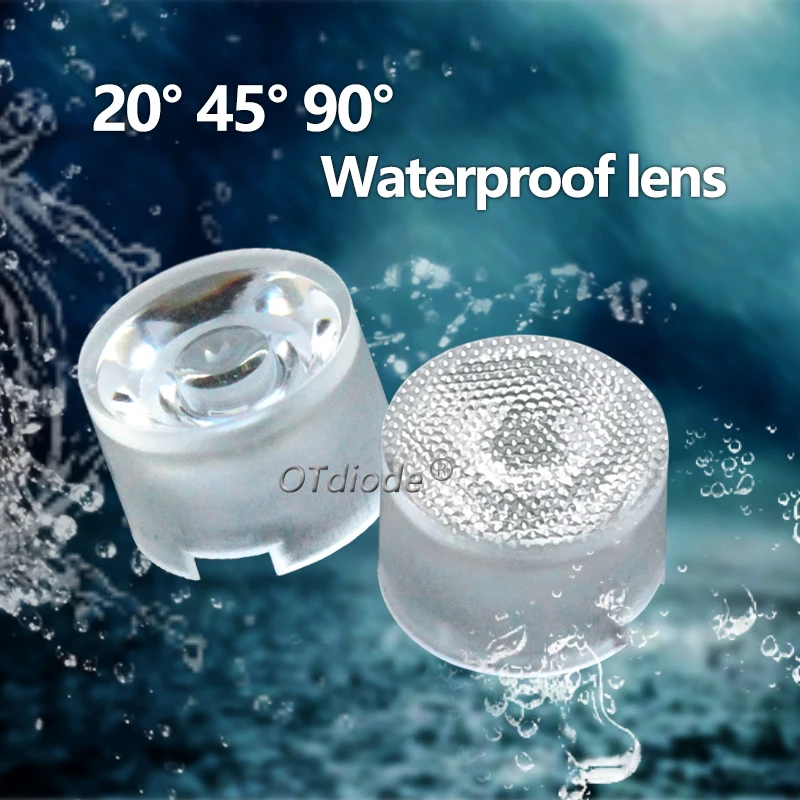 Main 10pcs 1W 3W 5W High Power LED Lens 15mm Waterproof 20 45 90 Degree for IR CCTV LED PCB Convex Reflector Free Holder Lens image