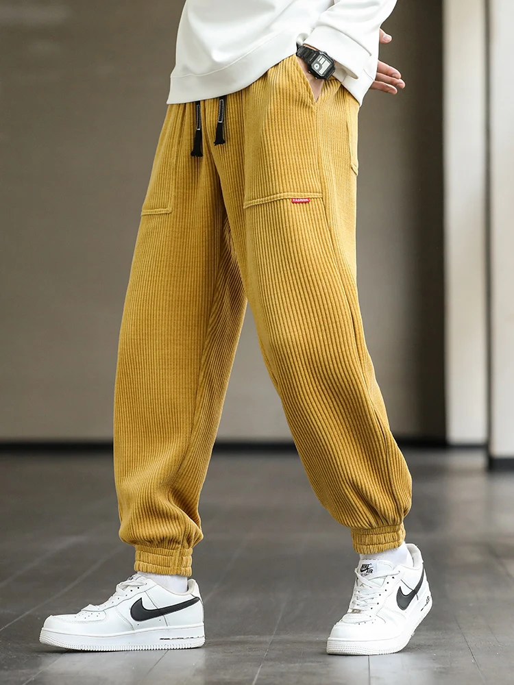 2022 New Autumn Winter Corduroy Sweatpants Men Baggy Joggers Fashion Streetwear Loose Casual Harem Pants Plus SIze 8XL