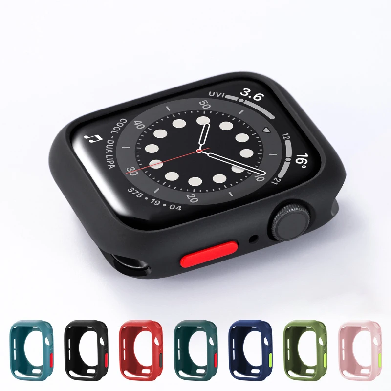 Candy Soft Silicone Case for Apple Watch Cover 9 8 7 6 Se 5 45mm 42mm 38 Protection Iwatch Serie 44mm 40mm 41mm Bumper for women