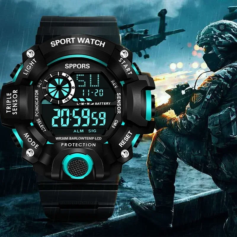 Anti-fall Luminous Alarm Clock Electronic Watch Student Sports Digital Wristwatches High-end Jewelry Gift Wholesale