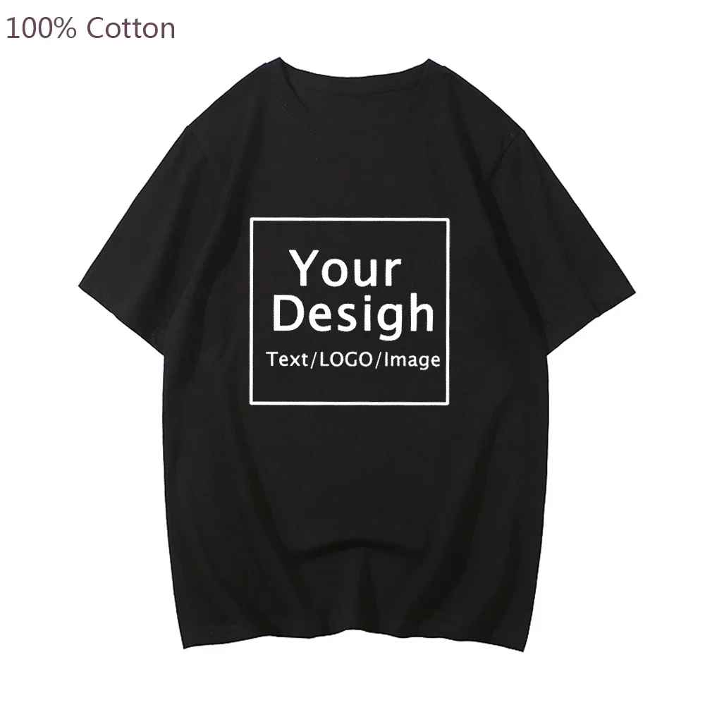 DIY T-shirt Customize Your Design Men Women Tshirt 100% Cotton Short sleeve Oversized Tee-shirt Casual Summer Harajuku T shirts