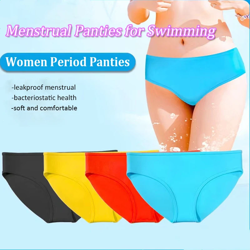 Main Elastic Silicone Beach Solid Waterproof Soft Women Panties Non Toxic Leakproof Menstrual Briefs for Swimming & Gift Mestrual Cup image