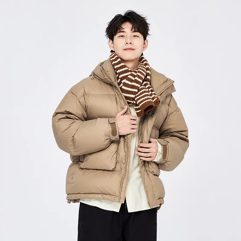 Semir Down Jacket Men 2022 Winter New Warm And Comfortable Simple Top Solid Color Casual Hooded Jacket Trendy