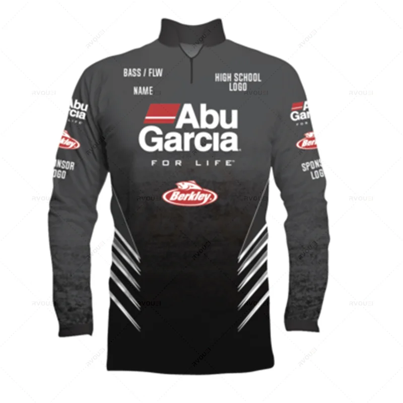 Main Anti-UV ABUGARCIA FOR LIFE Clothing with Zipper Quick Drying Sun Protection Fishing Shirts Hot Selling Outdoor Sport Jerseys image