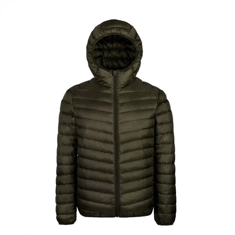 Down Jacket Men's 2022 New 90% White Duck Down Super Light Down Jacket Men's Lightweight Thermal Coat Hooded Feather Coat