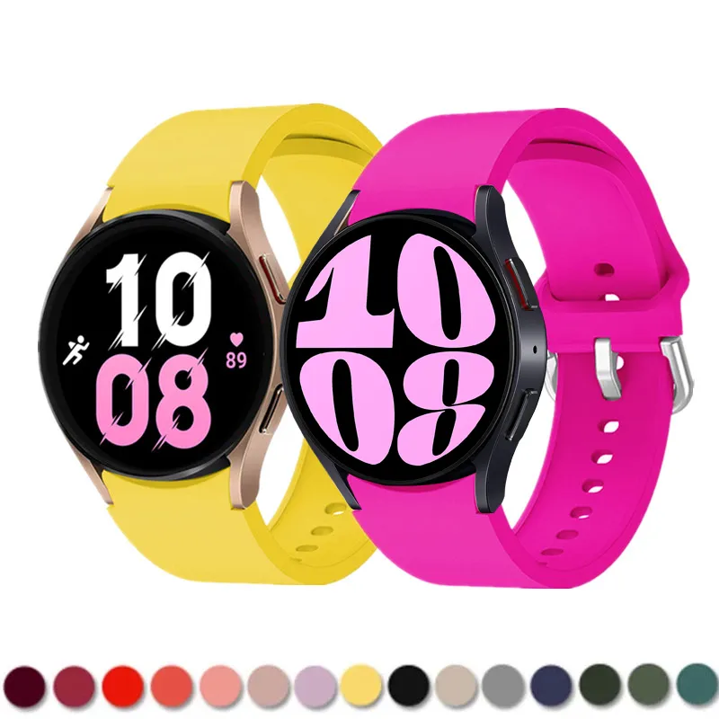 Strap For Samsung Galaxy Watch 6/4/7 44mm 40mm/5 Pro 45mm wristband 20mm Silicone Bracelet Galaxy Watch 6 classic 43mm 47mm Band