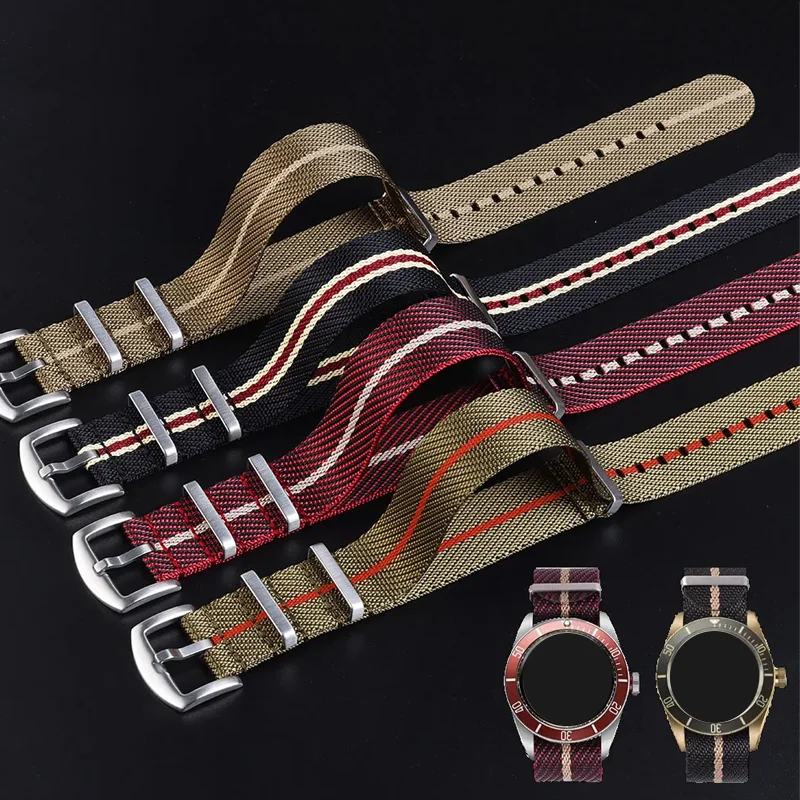 Premium Military Strap for Tudor  Nylon Watch Band for Seiko 18 20 22mm Fabric Bracelet for Rolex Man Women Belt for Omega 007