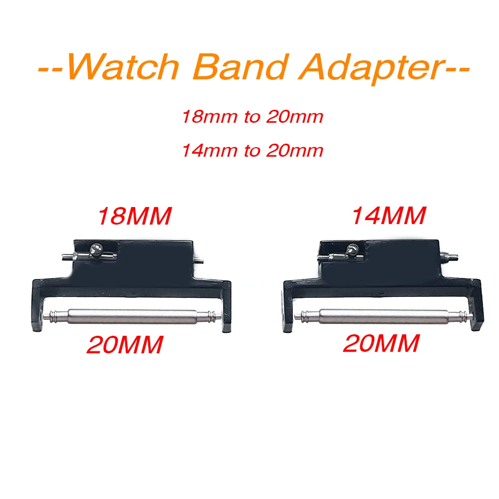 2pcs Strap Connectors for Xiaomi Watch Band Link Quick Release Plastic Adapter 18mm To 20mm 14mm To 20mm Smartwatch Accessories