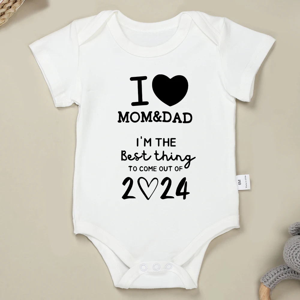 I LOVE MOM & DAD Baby Boy Girls Clothes High Quality Comfy Soft Newborn Baby Stuff Cotton Summer Infant Bodysuits & One-pieces