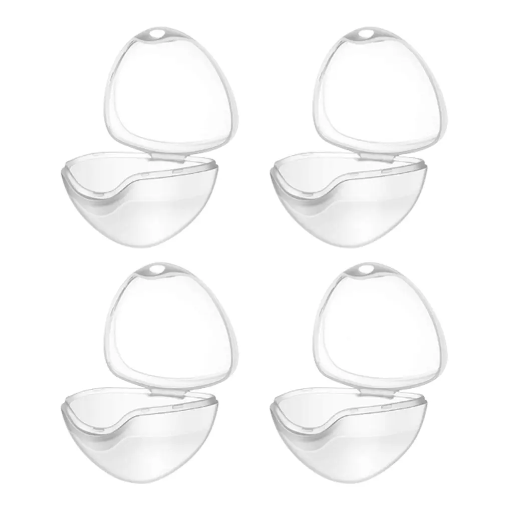 4pcs Baby Soother Holders Container Pacifier Box Man-carried Transparent Pacifying Accessories Storage Case Shield