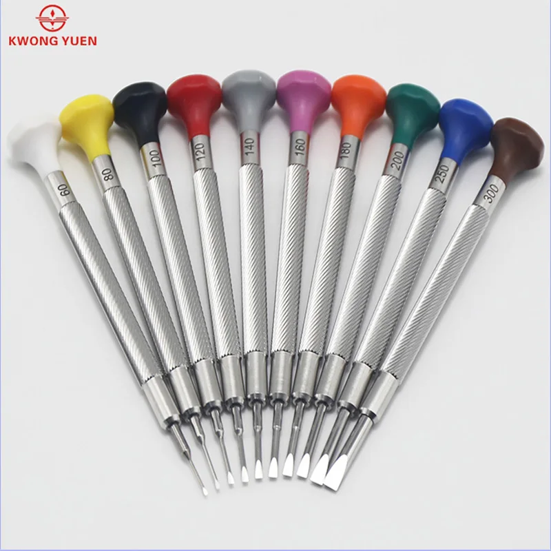 KWONG YUEN Watch repair tools All-steel screwdriver ten-pack screwdriver for watches repair tool kit