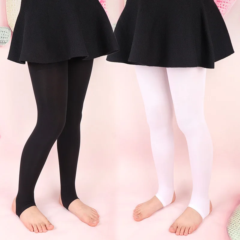 Girl Pantyhose Children Baby Thin Fashion Velvet Leggings Step Foot Pants For 3-12 Year Student Kids Solid Ballet Dance Tights