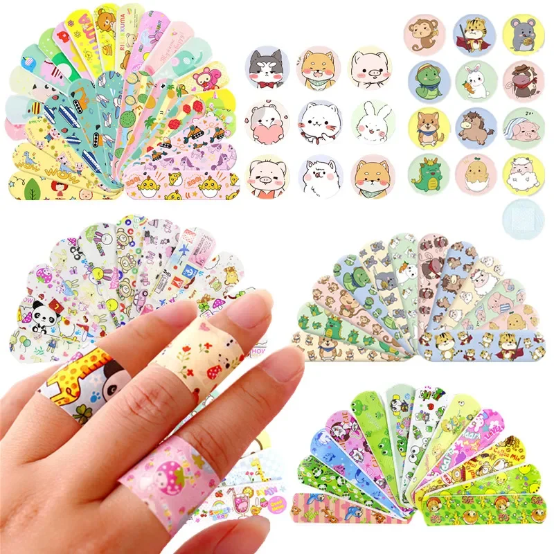 100PCS/120PCS Cartoon Round Strap Shape Band Aid Strips for Children Adult Skin Patch Wound Plasters Woundplast