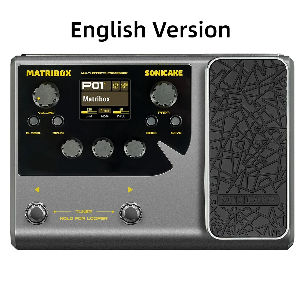 Main Sonicake Matribox 140 Built-in Guitar/Bass/Acoustic Multi Effects Processor with Expression pedal Looper Modeling AMP QME-50 image