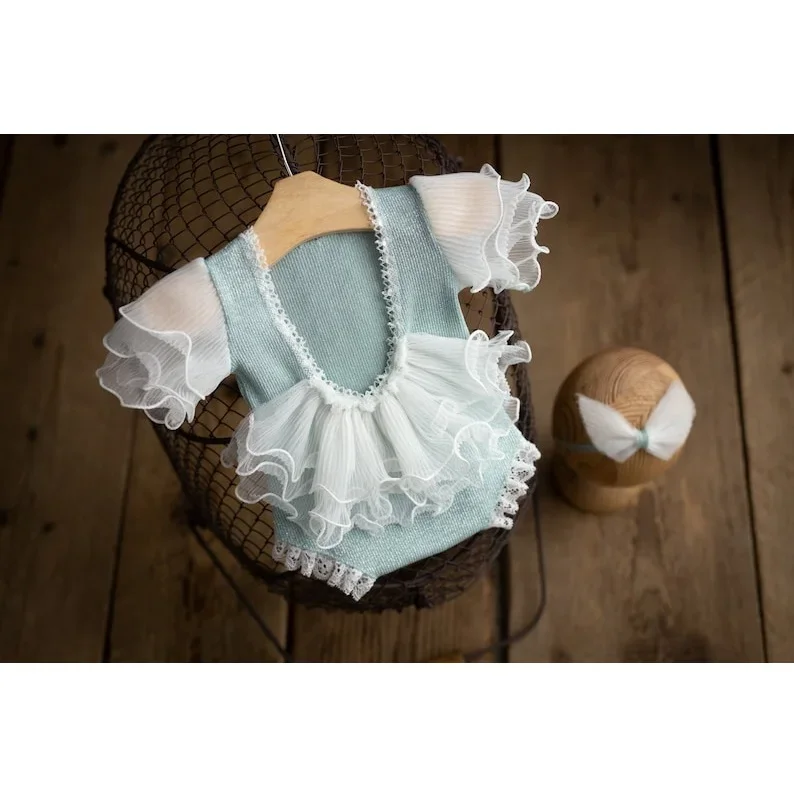 Newborn Photography Props Outfit Baby Girl Dress  Romper Baby Fotografia Accessories