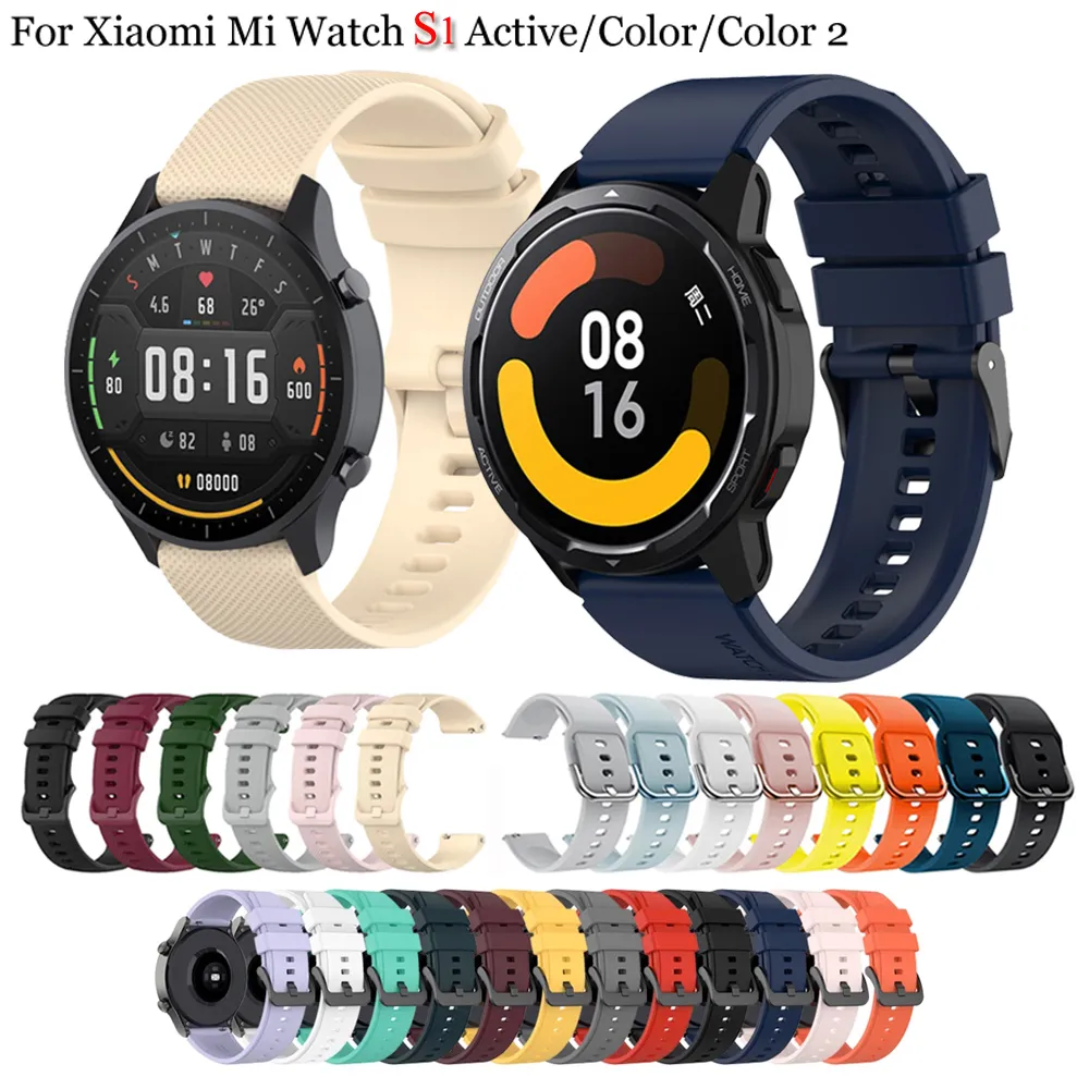 22mm Watch Band For Xiaomi Watch s1/s1 Active Strap Replacement Strap For Xiaomi Mi Watch Color Watchbands For Mi Watch Color 2