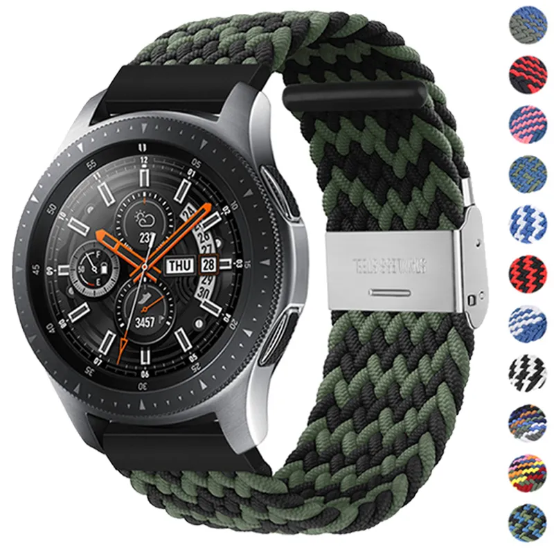 20mm 22mm Nylon strap for Samsung Galaxy Watch 3 42mm 46mm Gear S3 Active 2 Watch Adjustable Bracelet For Amazfit Huawei Correas